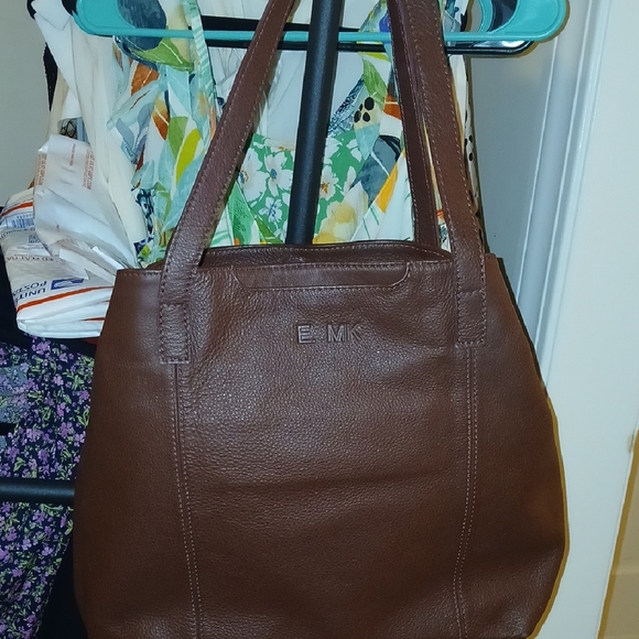 Rich Brown Leather Tote - Picture 1 of 10